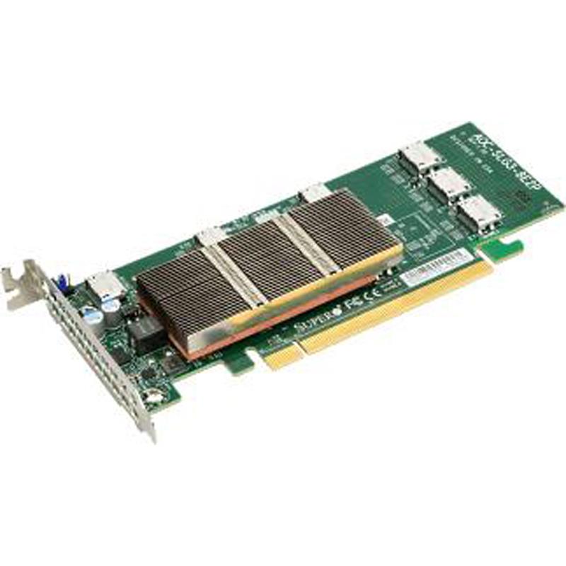 Supermicro 8-Port NVMe Gen3 PCIe x16 HBA, AOC-SLG3-8E2P