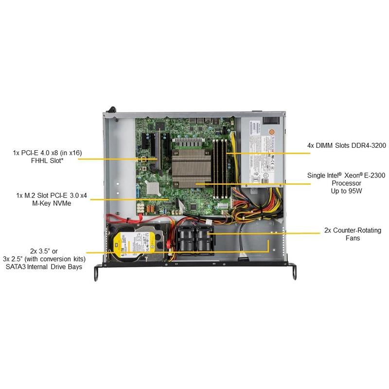 Carte Mère SuperMicro MBI-310T-4T2N - Socket Xeon E-2300 - 2x NVMe/SATA - Neuf
