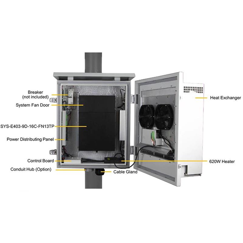 Supermicro SYS-E403-9D-16C-IP Outdoor Edge System Pole-Mounted IP65 Server Embedded Intel Xeon processor D-2183IT