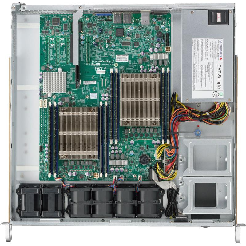 Rackmount 1U 500W Power Supply, 4x 2.5in or 1x 3.5in internal Drive Bays, up to 2x Full-height AOC expansion slots