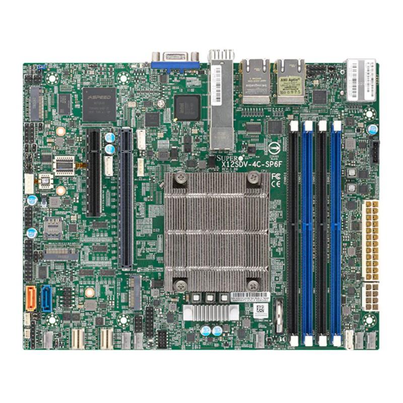Supermicro SYS-E300-12D-10CN6P IoT Server Mini-1U Barebone Embedded Intel Xeon D-1747NTE Processor