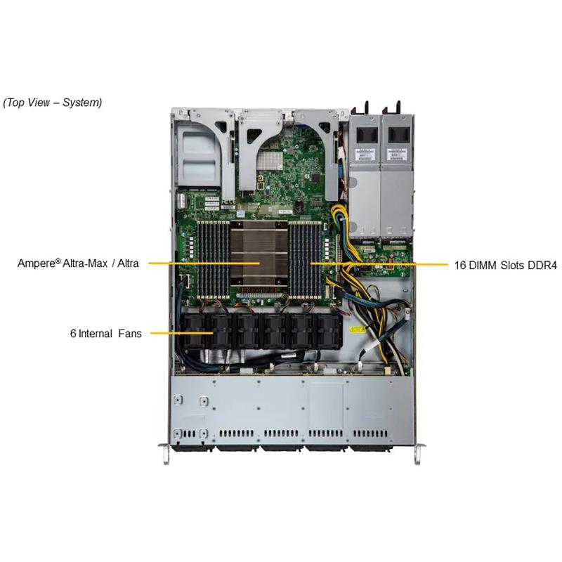Supermicro ARS-110M-NR MegaDC 1U Barebone Single Ampere Altra and Ampere Altra Max Processors
