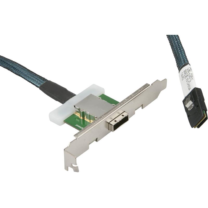 Supermicro CBL-0351L MiniSAS Cable Internal to 1 External Port 2.78ft (85CM)