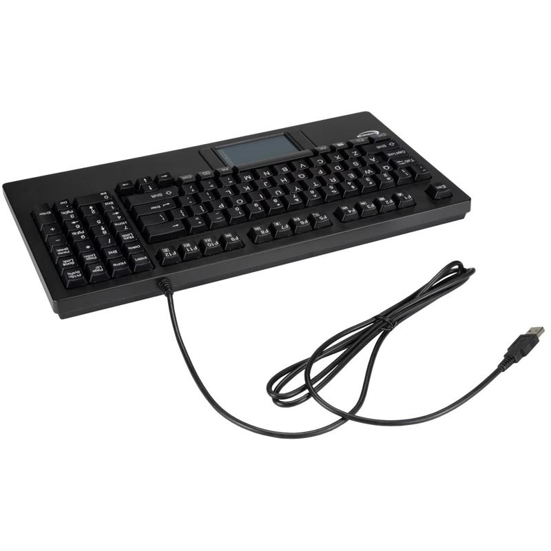 Supermicro KYB-TP-425UB Rackmount Keyboard Wired and Mouse (Built-In Touchpad) Black Color