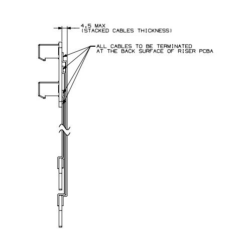 Supermicro CBL-PCBA-G5T16-0809 Cable With 2 PCIe Gen5 x16+PWR 08/09CM