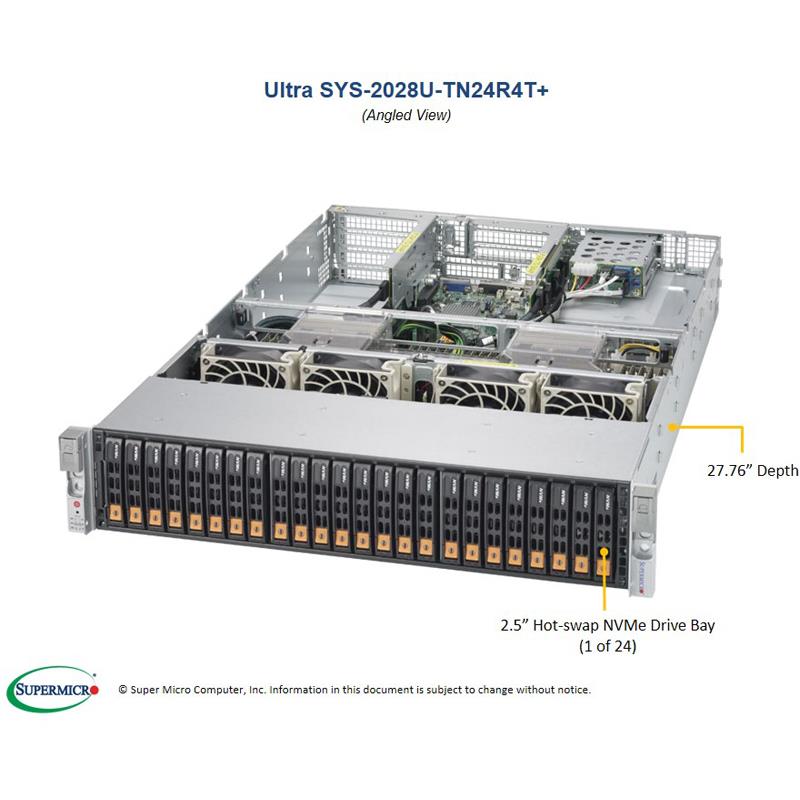Server Rackmount 2U for Dual Intel Xeon processor E5-2600 v4/v3 families