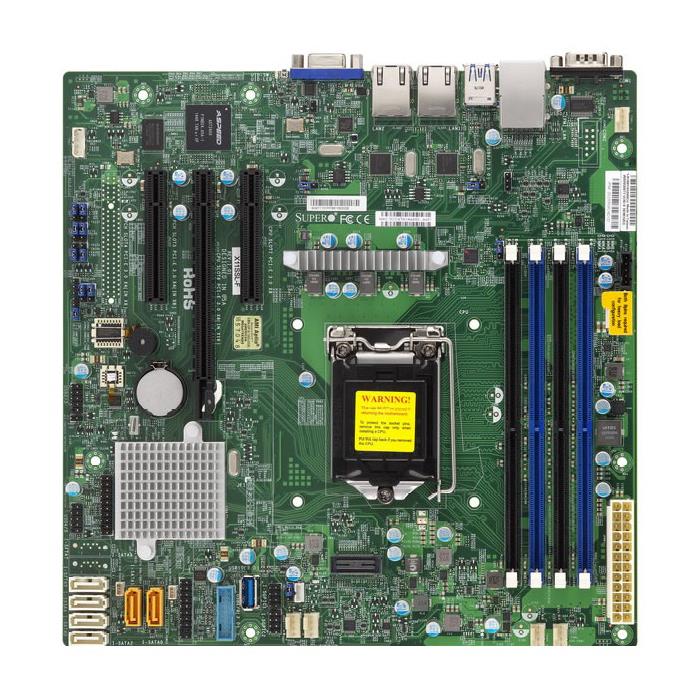 SuperServer Mid-Tower single Socket H4 (LGA 1151) supports Intel Xeon E3-1200 v5, Intel 6th Gen. Core i3 series, Intel Pentium, Intel Celeron processors