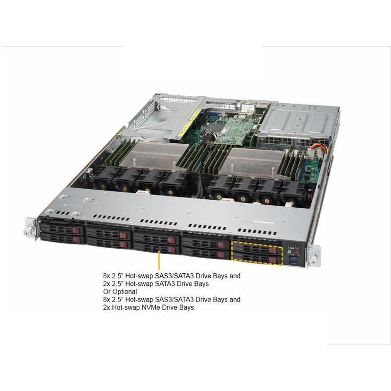 Server Rackmount 1U with Dual Intel Xeon E5-2643 v4 processors (Included) --- Complete System Only (Must Include CPU, MEM, HDD)
