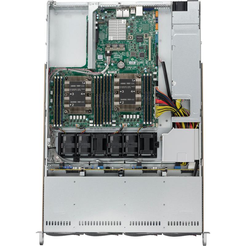 Rackmount 1U Chassis w/ 600W 80 Plus Platinum Level Certified Power Supply w/ PMBus 1.2, I2C, PFC, and Digital Switching