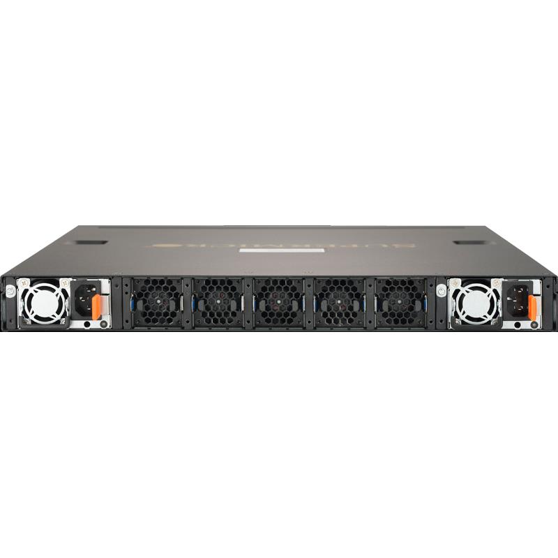 32 x 40Gbps Ethernet QSFP28 ports, 32 x 100Gbps Ethernet QSFP28 ports, 1 x 10Gbps Ethernet SFP+ port