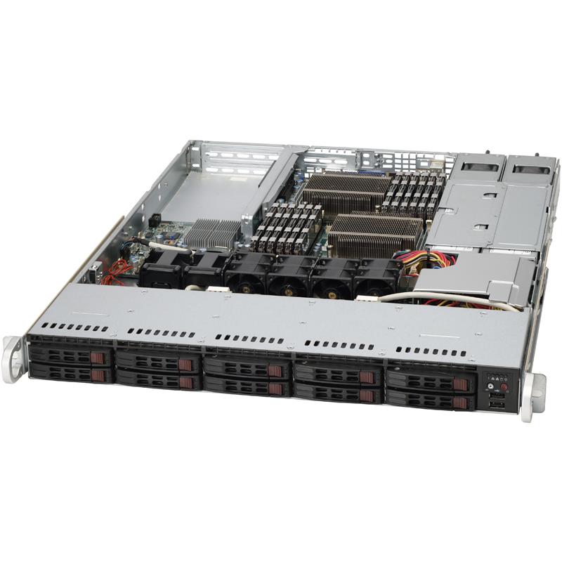 Rackmount 1U w/ Redundant 700W/750W Power Supply (2x PWS-704P-1R) 80 Plus Gold Certified w/ PMBus and I2C for Intel/AMD single/dual processor (motherboard maximum size of 12inx13in) - SC116TQ-R700CB