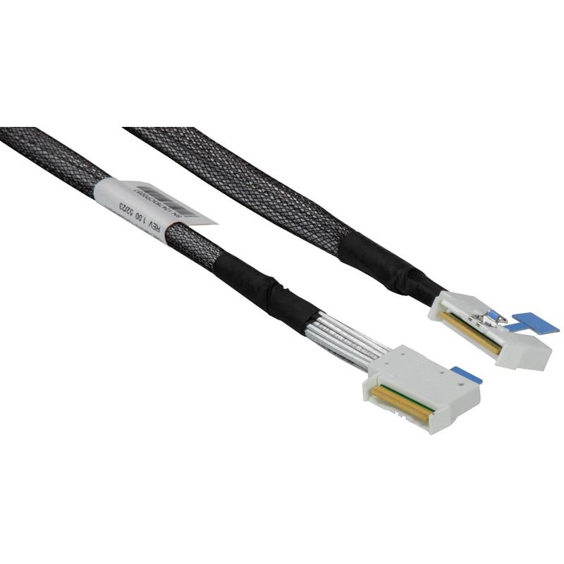 Supermicro CBL-MCIO-1242M5REL 8 NVMe Cable For Storage Applications MCIO x8 Right Exit to MCIO x8 Left Exit 1.37ft (42CM)