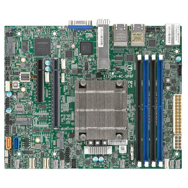 Supermicro SYS-E300-12D-8CN6P Mini-1U Fan-based Barebone Embedded Intel Xeon D-1736NT Processor