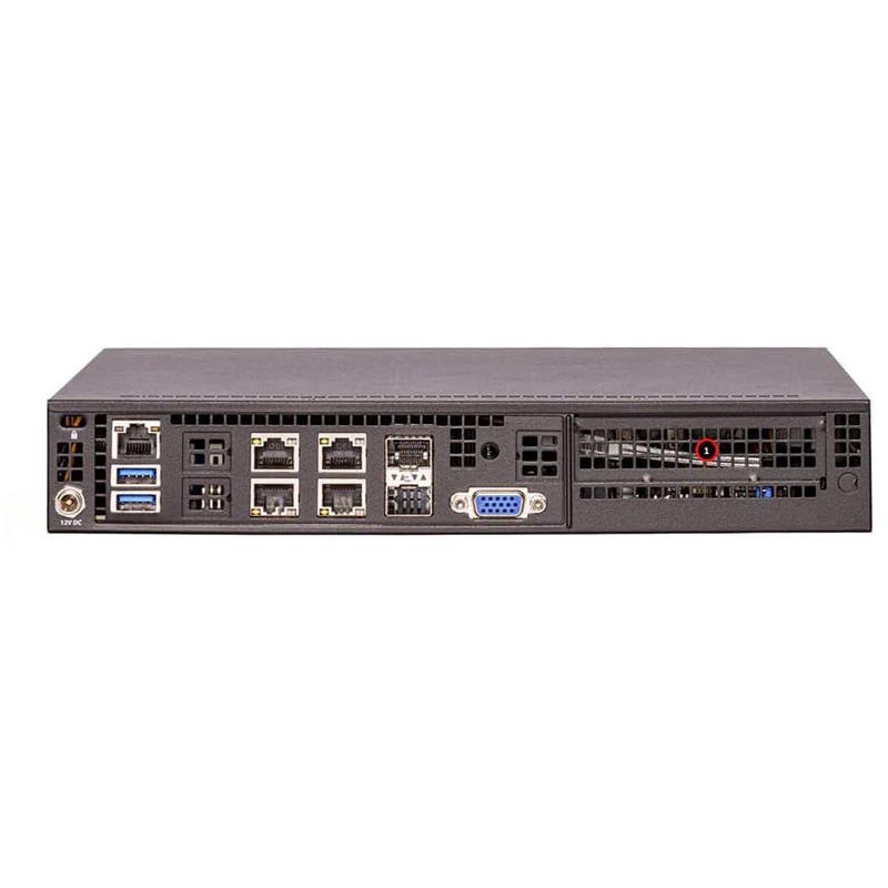 Supermicro SYS-E300-12D-8CN6P Mini-1U Fan-based Barebone Embedded Intel Xeon D-1736NT Processor