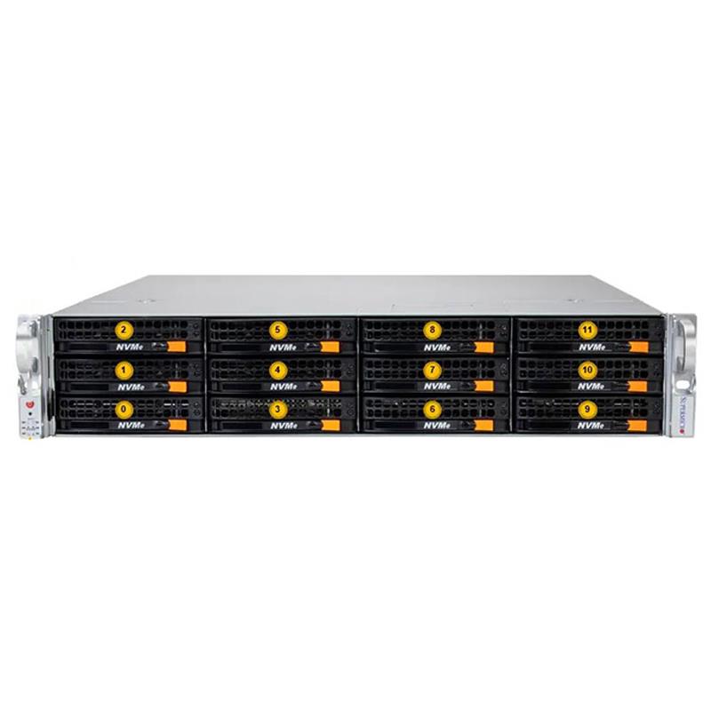 Supermicro SSG-522B-ACR12H UP Storage 2U Barebone Single Intel Xeon 6700/6500 Series Processors With P-cores or 6700 Series Processors With E-cores
