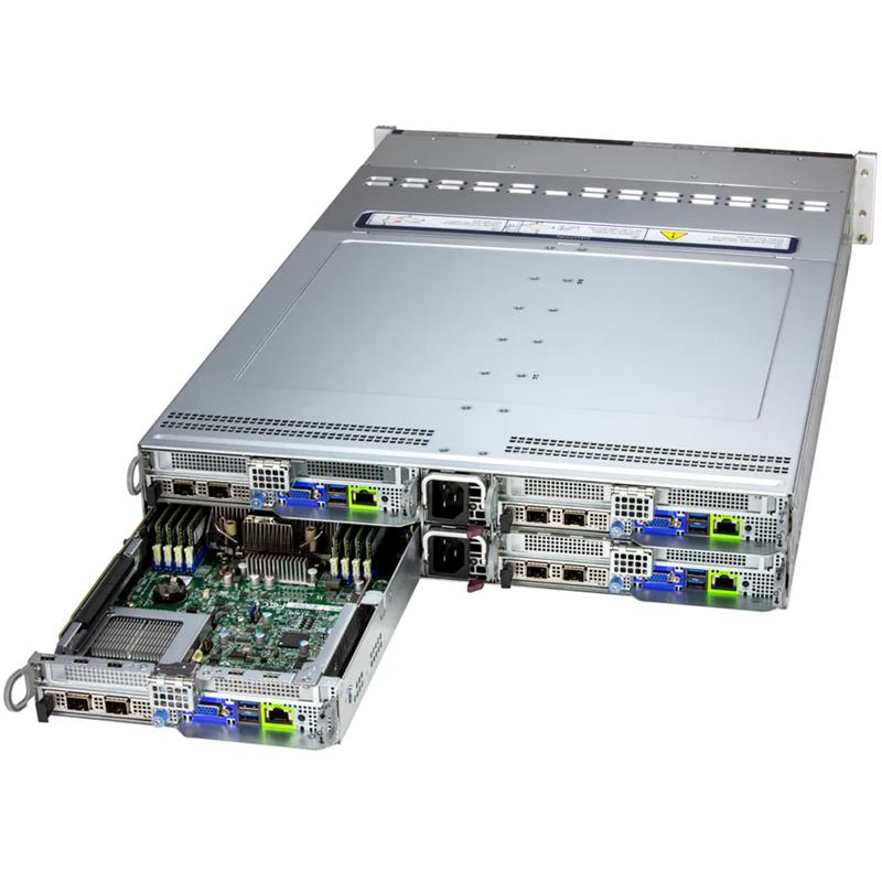 Supermicro SYS-222BT-HER BigTwin 2U Barebone Dual Intel Xeon 6700/6500 Series Processors With P-cores or 6700 Series Processors With E-cores