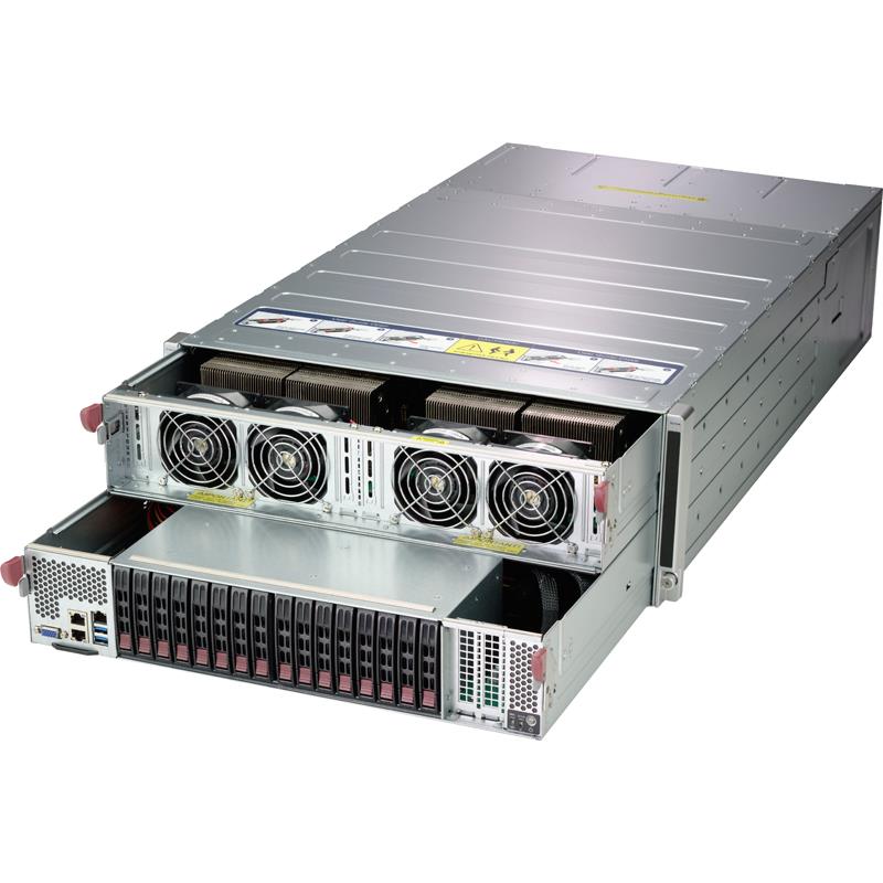 Barebone 4U Dual Xeon Scalable Gen. 2 for 8 nVidia Tesla V100 GPU with NVLink, up to 6TB DDR4-2933MHz in 24 DIMM Slots, Intel C621 chipset --- Complete System Only (Must Include CPU, MEM and GPU)