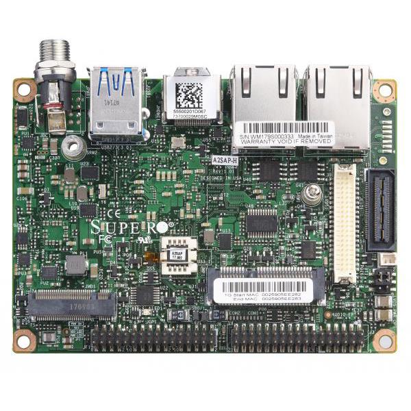 Barebone Embedded Proprietary, Single Intel Atom E3940 Processors, System-on-Chip, Up to 8GB 1866MHz DDR3L Non-ECC memory, Dual GbE LAN ports + WIFI