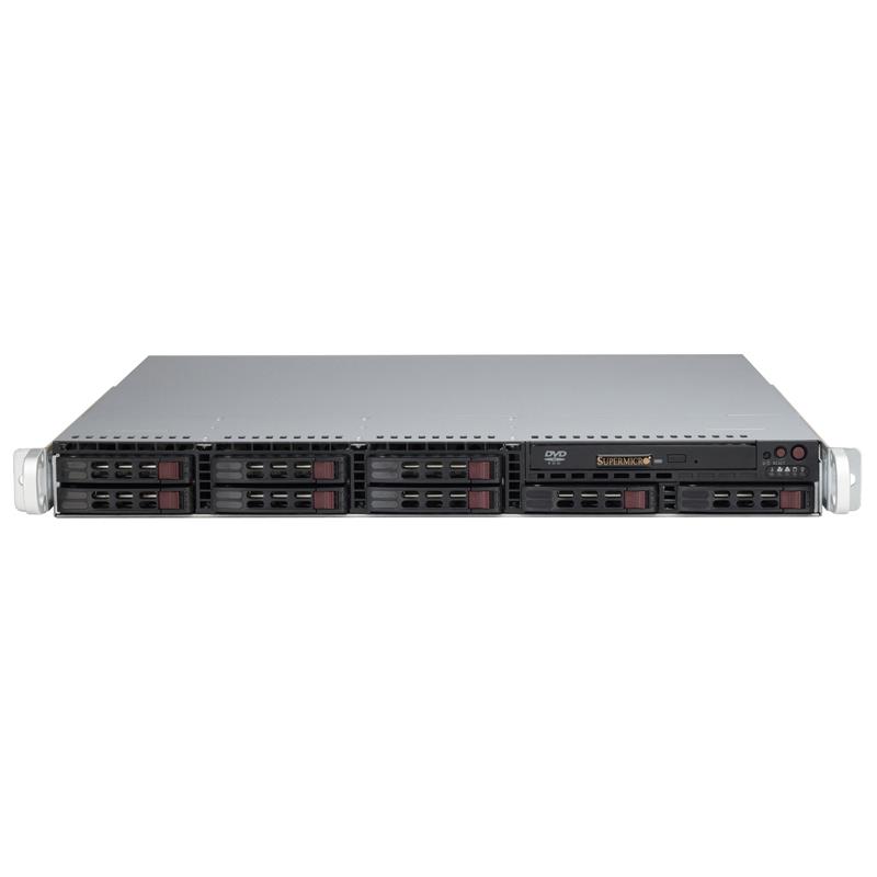 Rackmount 1U w/ 600W 80 Plus Platinum-Level Power Supply, for up to Dual Intel / AMD processors (motherboard size up to 13.68in x 10.5in) - (SC113MTQ-600CB)