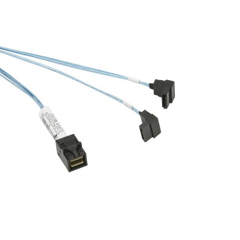 Internal Cable Connector: MiniSAS HD SFF-8643 to 2 SATA 23/23cm