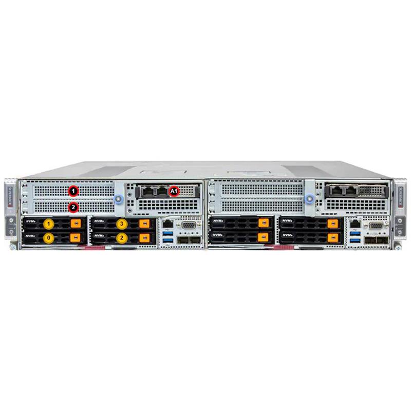 Supermicro AS-2116GT-DTNF GrandTwin A+ 2U Barebone Single AMD EPYC 9005 Series Processors