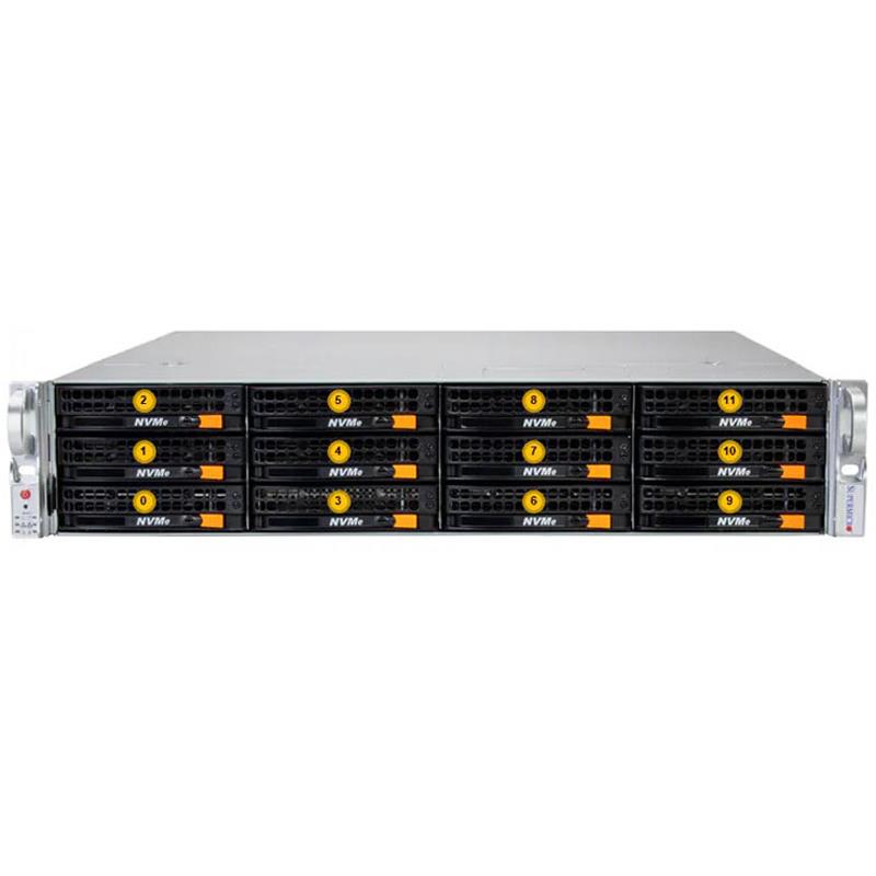 Supermicro SSG-522B-ACR12L UP Storage 2U Barebone Single Intel Xeon 6700/6500 Series Processors With P-cores Or 6700 Series Processors With E-cores