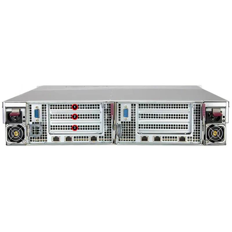 Supermicro SSG-229J-5BE36JBF 2U Rackmount With Two hot-pluggable Systems (Nodes) 2x 2000W Power Supplies