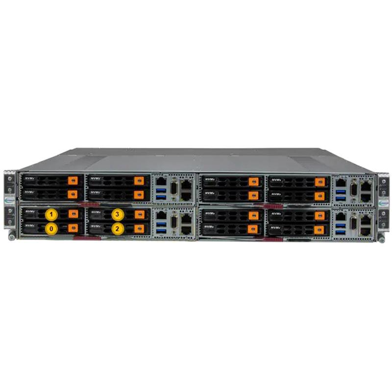 Supermicro AS-2115GT-HNTF 2U GrandTwin A+ Barebone 4-Node Single AMD EPYC 9004 4th Generation Processors