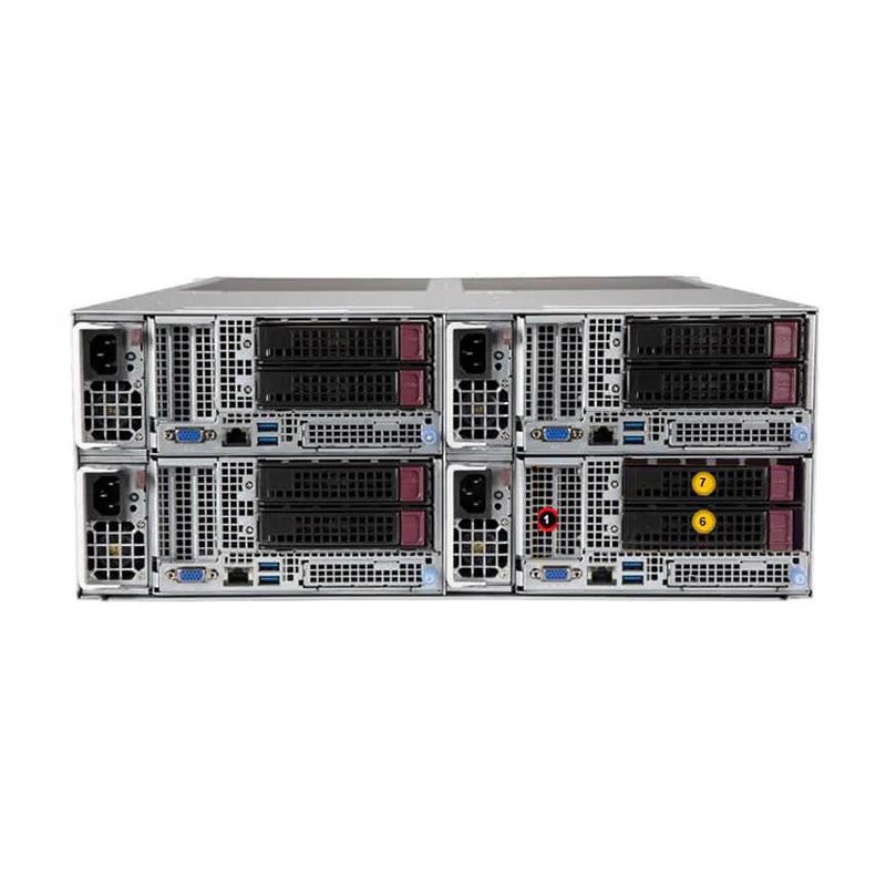 Supermicro AS-F2014S-RNTR 4U FatTwin Barebone 4-Node Single AMD EPYC 7003/7002 Series Processors