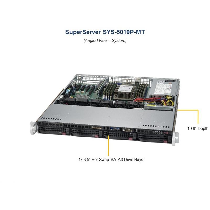SuperServer 1U Rack For Single Xeon Scalable Processor Gen. 2 Socket P (LGA 3647) supports s up to 2TB of ECC 3DS LRDIMM 2933MHz