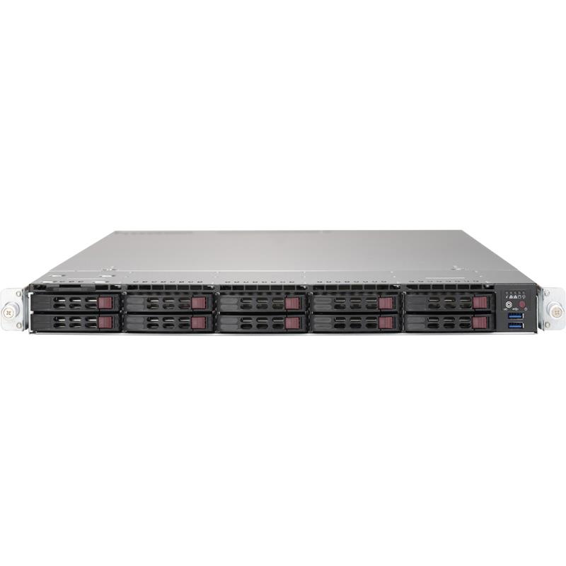 Barebone 1U  Rackmount for Dual AMD EPYC 7000, up to 4TB DDR4 Reg ECC 2666MHz memory, 10 Hot-Swap 2.5in drive bays, Quad Gigabit LAN ports --- Complete System Only Must include CPU, MEM, HDD)