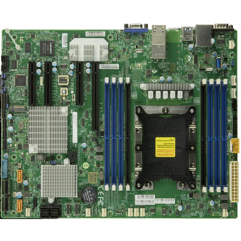Barebone 2U Rackmount SuperServer,  Single Intel Xeon Scalable Processors Gen. 2, Intel C622 chipset, Up to 2TB DDR4 ECC 2933MHz memory, SAS3 via Broadcom 3008 controller, 12 Hot-swap 3.5in drive bays, Dual 10GBase-T LAN ports