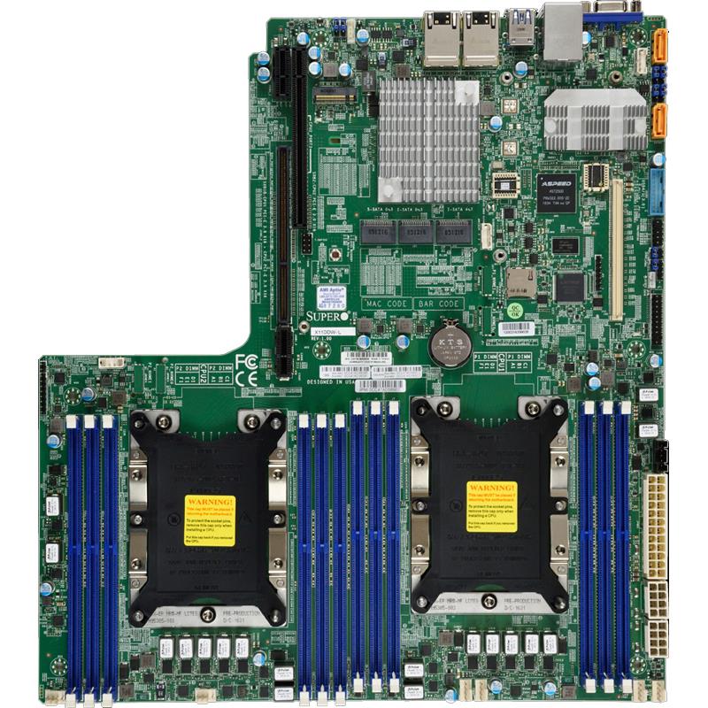Barebone 1U Rackmount SuperServer,  Dual Intel Xeon Scalable Processors Gen. 2, Intel C621 chipset, Up to 3TB DDR4 ECC 2933MHz memory,  8 Hot-swap 2.5in drive Bays, Dual 1GbE LAN ports