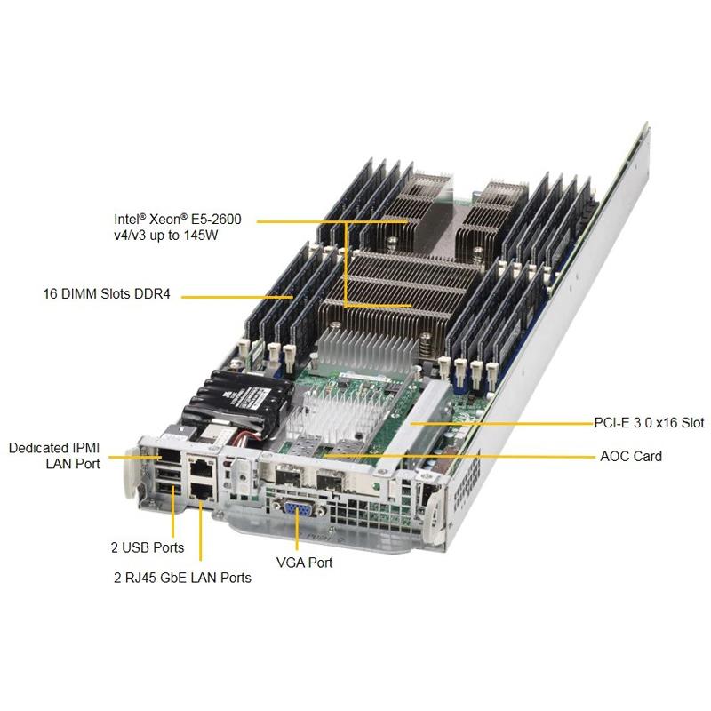 Supermicro SYS-2028TP-HC0R Twin Barebone Dual CPU, 4-Node