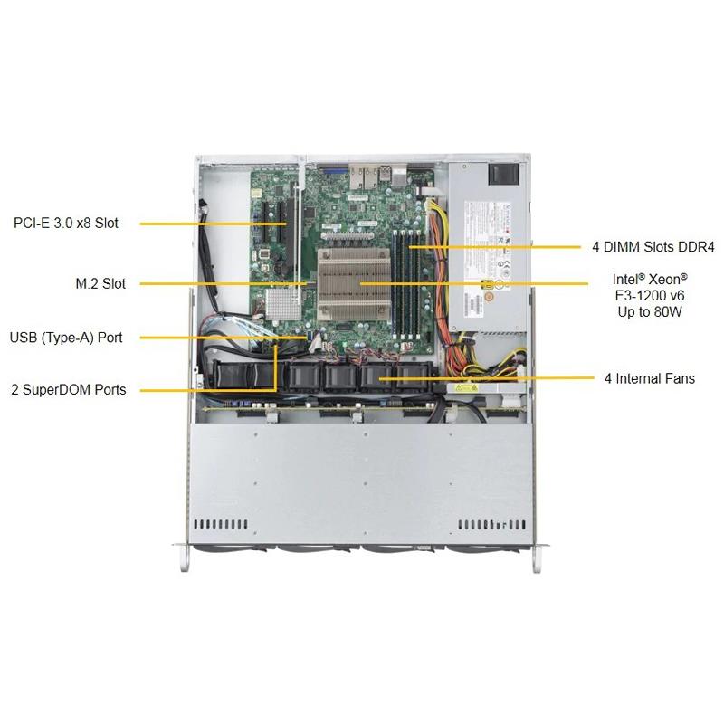 Supermicro SYS-5019S-MT 1U Barebone Single Intel Processor