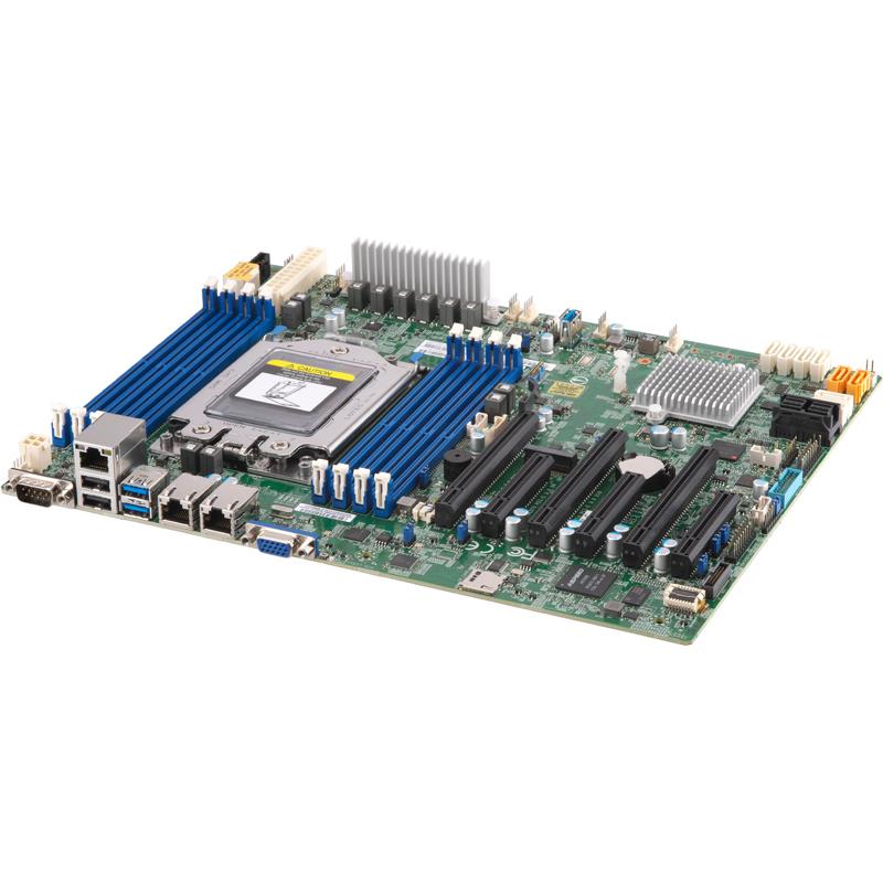 Supermicro H11SSL-C Motherboard ATX Socket SP3 Single AMD EPYC 7000, up to 1TB DDR4 Reg ECC 2666MHz memory in 8 DIMM slots, 8 SATA3 and Broadcom 3008 SAS3, 1 M.2,  Dual Gigabit LAN ports, IPMI 2.0 + KVM, TPM 1.2