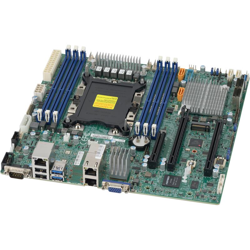 Supermicro X11SPM-TF-O Motherboard Intel Xeon Processor Scalable Gen.2 Family Intel C622 chipset, Single Socket P, Up to 1.5TB ECC 3DS 2933MHz, 6 x DIMM slots, 2 x 10GbE LAN ports, 12 x SATA3 (6Gbps) via C622
