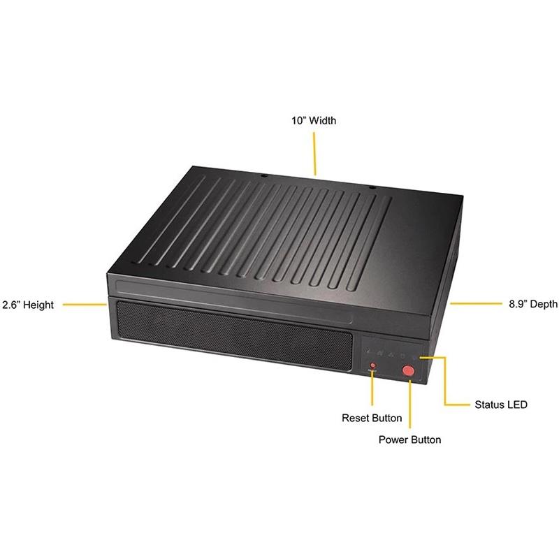 Supermicro CSE-E301 Flex-ATX Mini 1U Server BOX PC Chassis, NO Power Supply