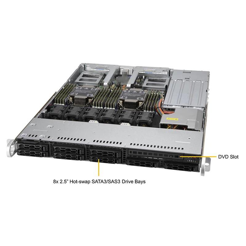Supermicro SYS-120C-TR CloudDC 1U Barebone Dual Intel Xeon Scalable Processor Up to 4TB DRAM NVMe, SAS, SATA3