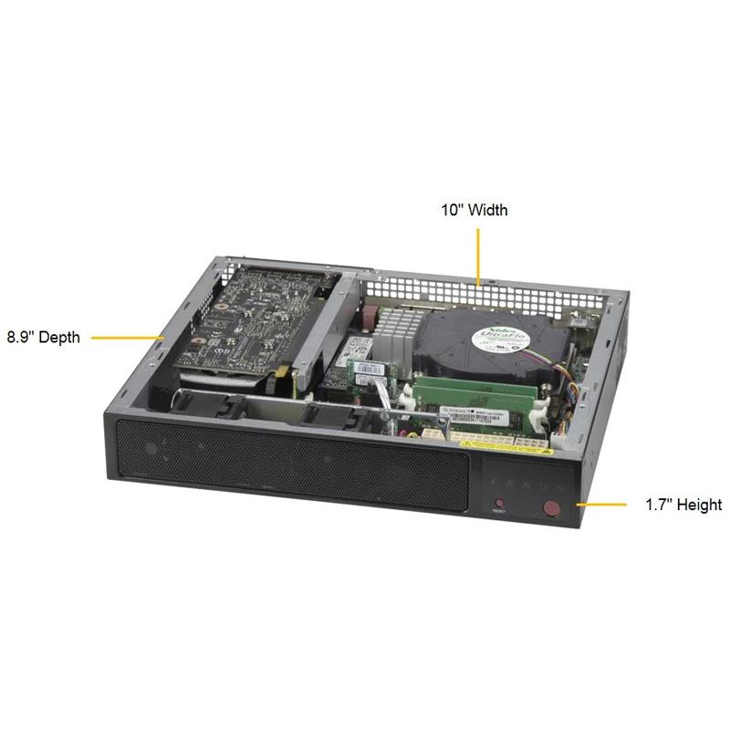 Supermicro SYS-E300-12C Compact 1U Box Barebone Single Intel Xeon W 1200 Processor Up to 64GB DIMM SATA3 Single LAN with Intel Ethernet Controller I210 AT