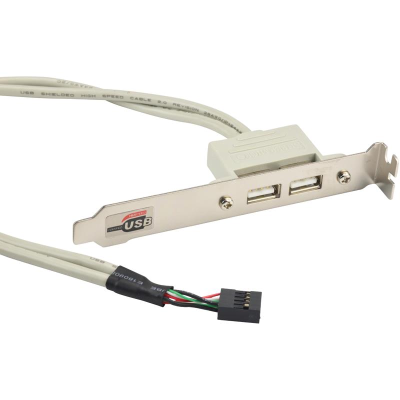 Supermicro CBL-0083L 15.75in USB 2.0 Cable 2-port w/ Bracket