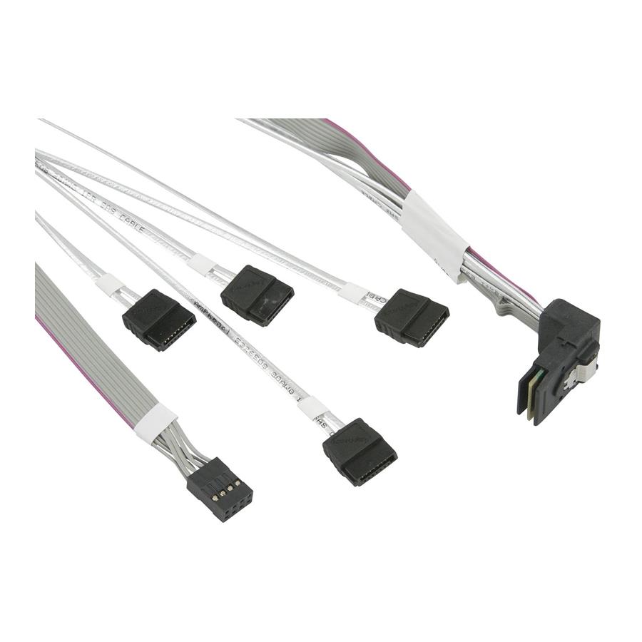Supermicro CBL-SAST-0659 RA (Right Angle) iPass to 4 SATA