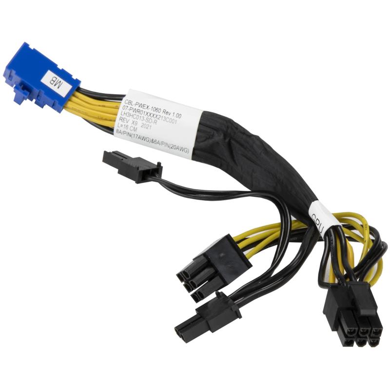 Supermicro CBL-PWEX-1060 Cable GPU 2x4F/RA/CPU to two 2x3F+2x1F/P