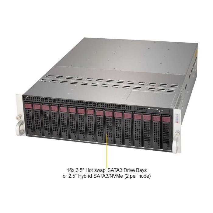 Supermicro SYS-5039MP-H8TNR MicroCloud Barebone Single CPU, 8-Node