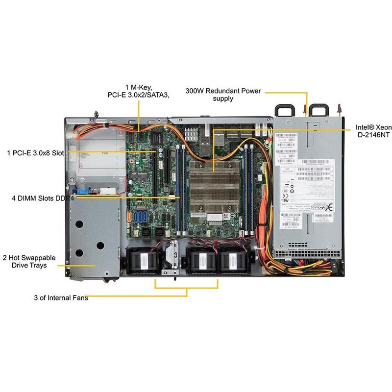 Supermicro SYS-5019D-RN8TP Compact Embedded Intel Processor Barebone