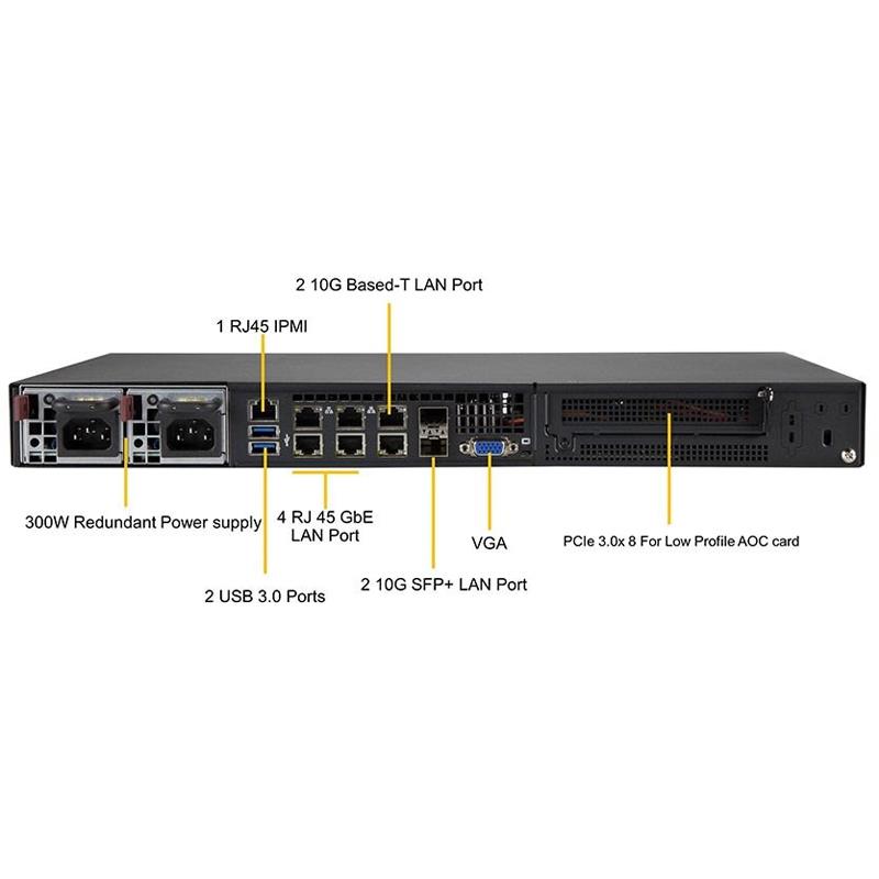 Supermicro SYS-5019D-RN8TP Compact Embedded Intel Processor Barebone