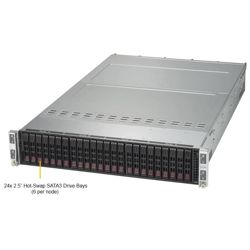 Supermicro SYS-2028TP-HTR-SIOM Twin Barebone Dual CPU, 4-Node