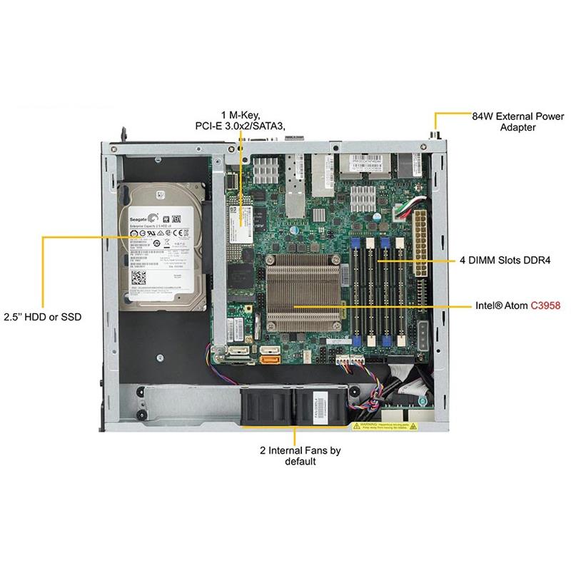 Supermicro SYS-E300-9A-16CN8TP Compact Embedded Intel Processor Barebone