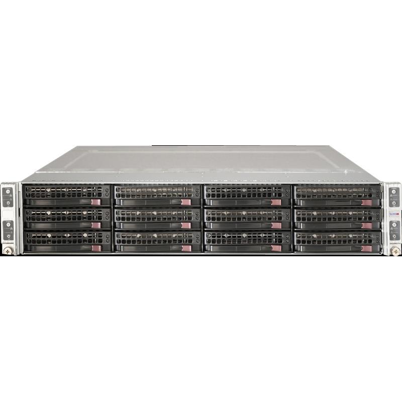 Barebone Server 2U TwinPro2 with Four Systems (Nodes) - Per Node : Dual Intel Xeon E5-2600 v4/v3 sockets, up to 2TB DDR4 ECC 3DS LRDIMM up to 2400MHz in 16x 288-pin slots