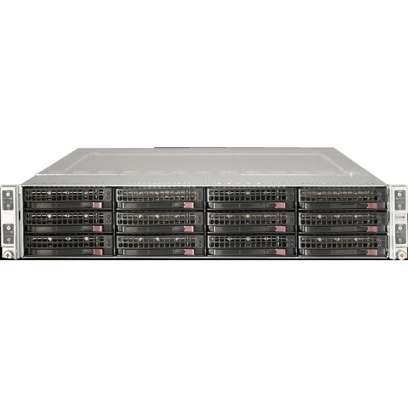 Barebone Server 2U TwinPro2 with Four Systems (Nodes) - Per Node : Dual Intel Xeon E5-2600 v4/v3 sockets, up to 2TB DDR4 ECC 3DS LRDIMM up to 2400MHz in 16x 288-pin slots